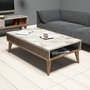 Hanah Home Mesa de centro Milan - Nogal y Blanco